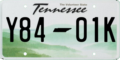 TN license plate Y8401K