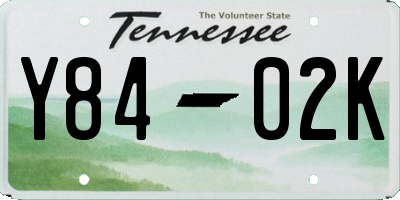 TN license plate Y8402K