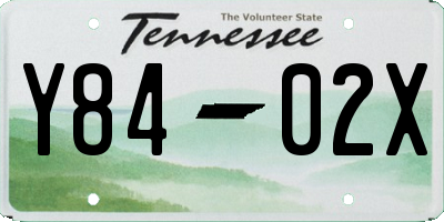 TN license plate Y8402X