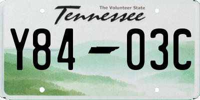 TN license plate Y8403C
