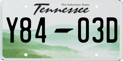 TN license plate Y8403D