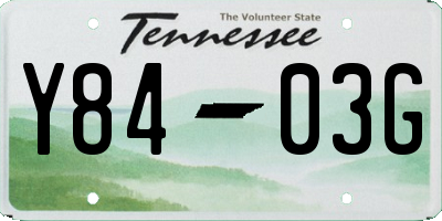 TN license plate Y8403G
