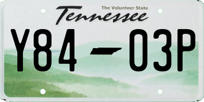 TN license plate Y8403P