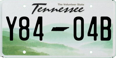 TN license plate Y8404B