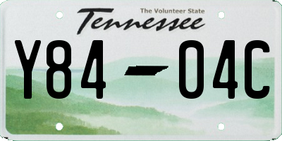 TN license plate Y8404C