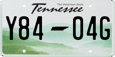 TN license plate Y8404G