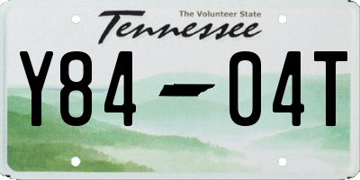 TN license plate Y8404T