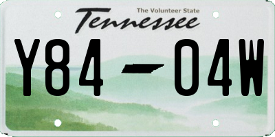TN license plate Y8404W