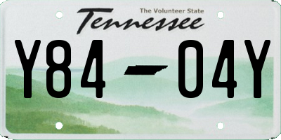 TN license plate Y8404Y
