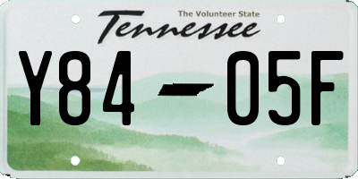 TN license plate Y8405F