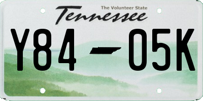 TN license plate Y8405K