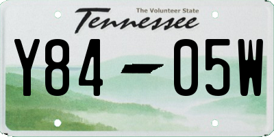 TN license plate Y8405W