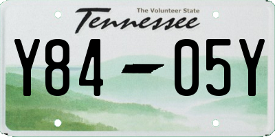 TN license plate Y8405Y