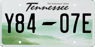 TN license plate Y8407E