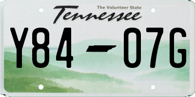 TN license plate Y8407G