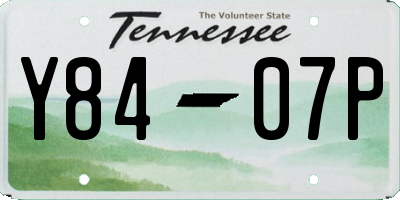 TN license plate Y8407P