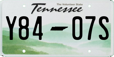 TN license plate Y8407S