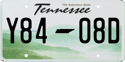 TN license plate Y8408D
