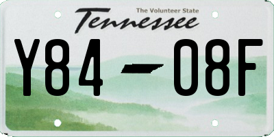 TN license plate Y8408F