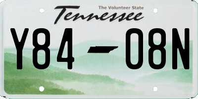 TN license plate Y8408N