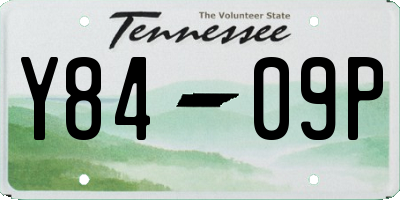 TN license plate Y8409P
