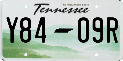 TN license plate Y8409R