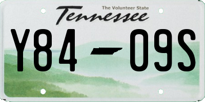 TN license plate Y8409S