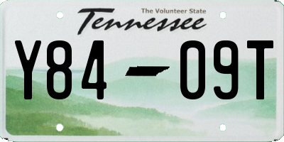 TN license plate Y8409T