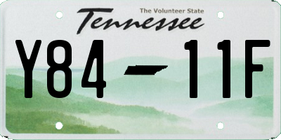 TN license plate Y8411F