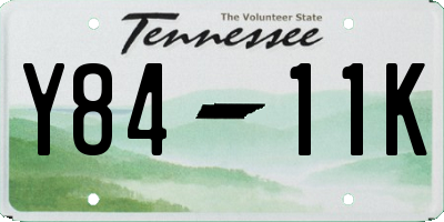 TN license plate Y8411K