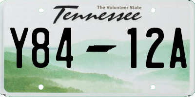 TN license plate Y8412A