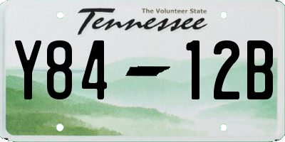 TN license plate Y8412B