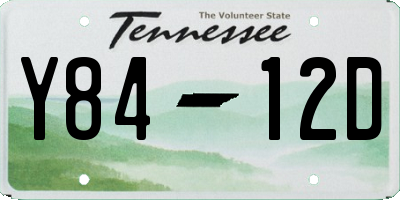 TN license plate Y8412D