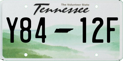 TN license plate Y8412F