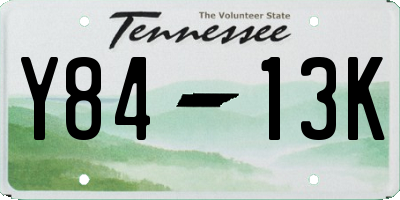 TN license plate Y8413K