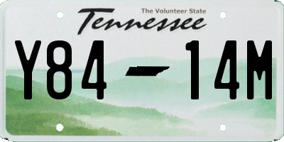 TN license plate Y8414M