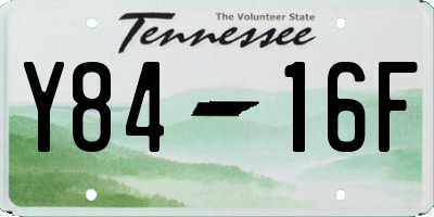TN license plate Y8416F