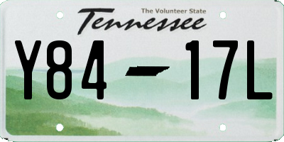 TN license plate Y8417L