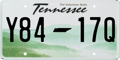TN license plate Y8417Q
