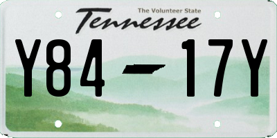 TN license plate Y8417Y
