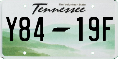 TN license plate Y8419F
