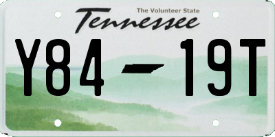 TN license plate Y8419T