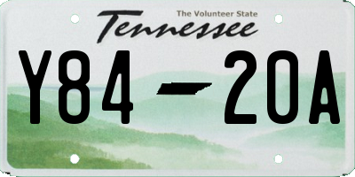 TN license plate Y8420A