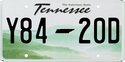 TN license plate Y8420D