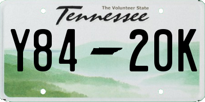 TN license plate Y8420K