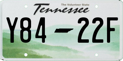 TN license plate Y8422F
