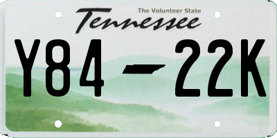 TN license plate Y8422K