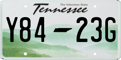 TN license plate Y8423G