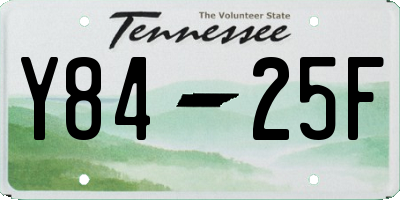TN license plate Y8425F