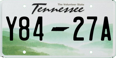 TN license plate Y8427A